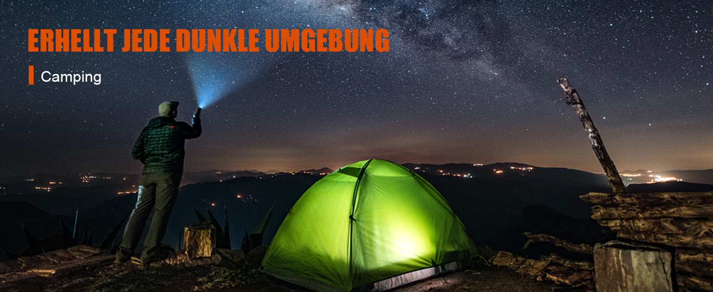 LED ліхтарик GEARLITE 4000 Lumen: 2 шт. в комплекті, водонепроникний, з зумом, для кемпінгу, туризму, надзвичайних ситуацій