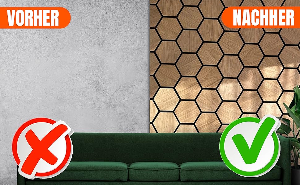 Акустичні настінні панелі AS Country Stone Barok з натурального дерева, 80x65 см, набір 4 шт. — звукоізоляційні декоративні панелі для офісу та дому