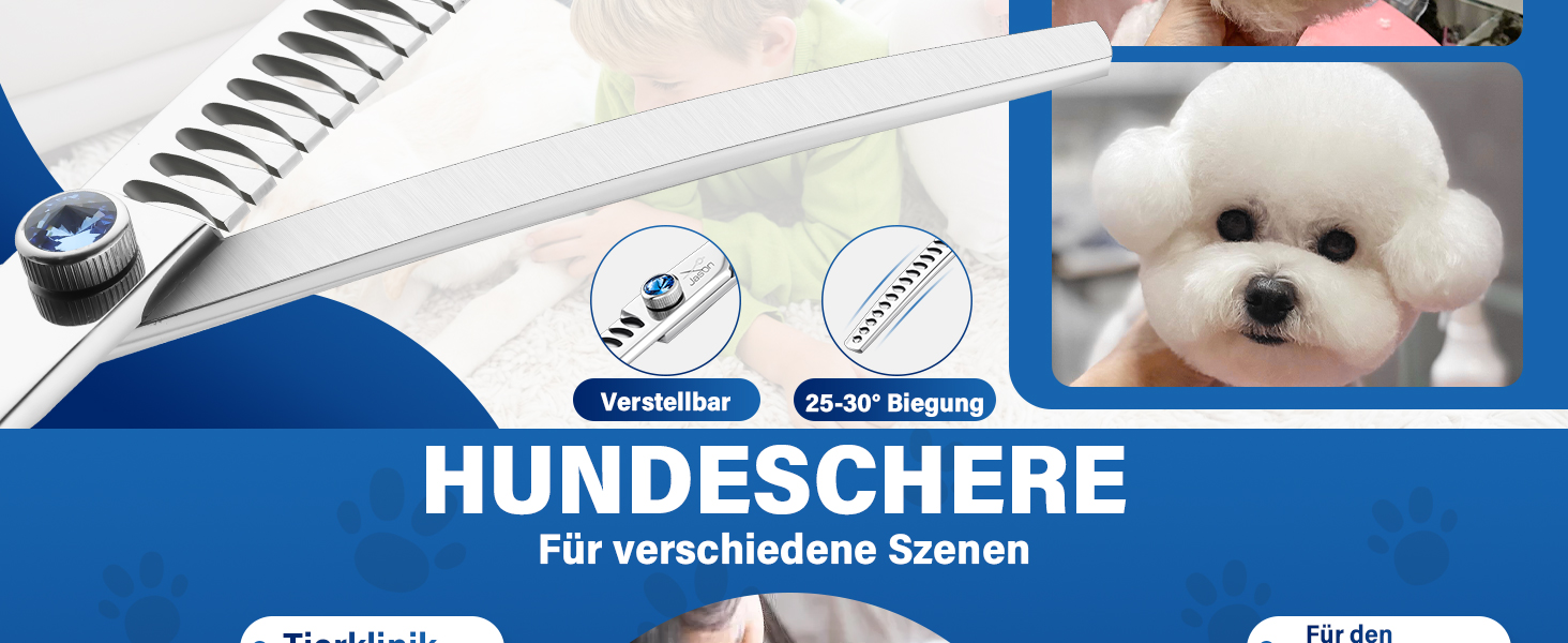 Професійна вигнута ножиці для грумінгу собак JASON 7' - ножиці для розрідження шерсті, з японської сталі 440C, 21 зуб, для грумерів