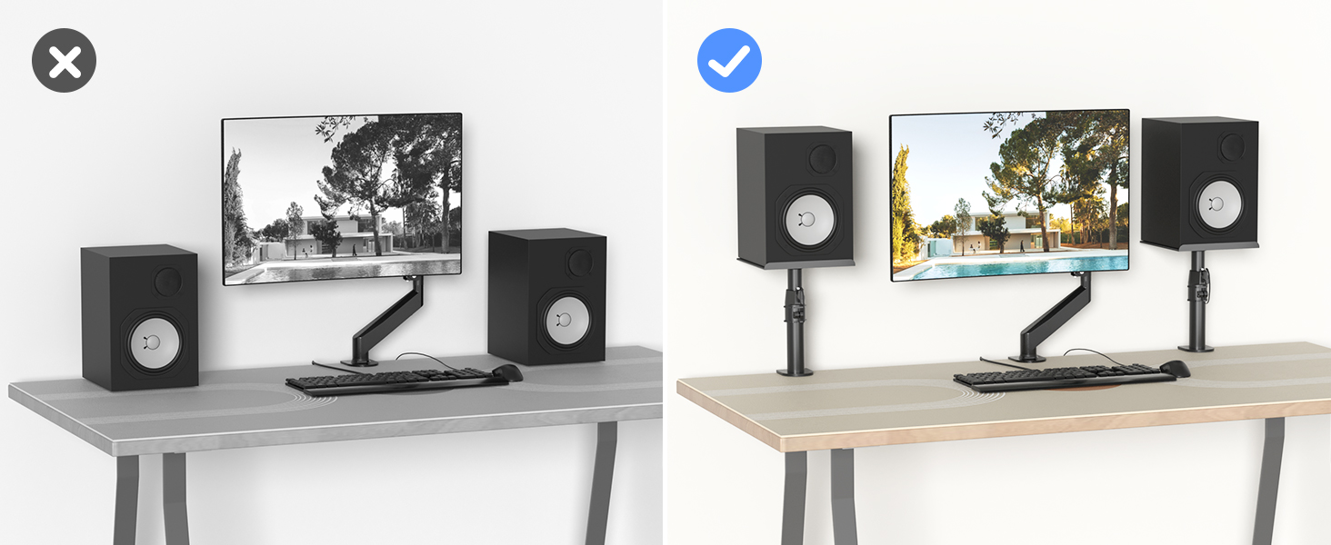 Кріплення для саундбара Suptek - 2 шт., чорний, SDM001B (до 15 кг)