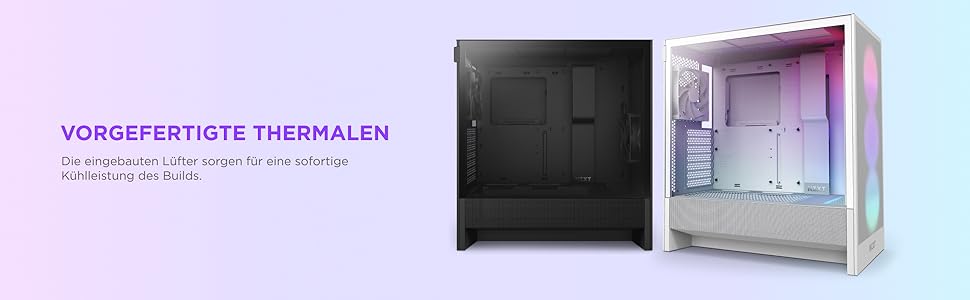 Корпус ПК NZXT H5 Flow Black - компактний ATX Mid-Tower для ігор з високою вентиляцією, 2 x 120mm вентилятори, підтримка радіаторів 360mm та 240mm, система кабельного менеджменту, скляна панель, 2024