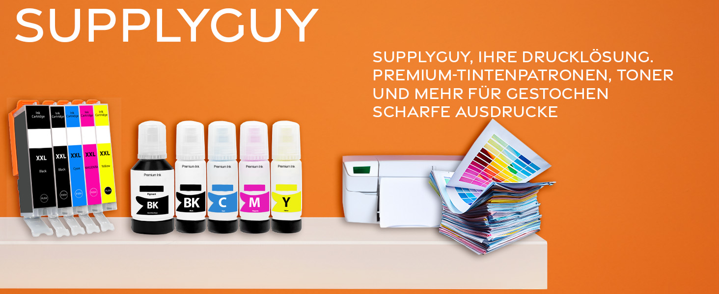 Комплект картриджів Supply Guy 580XXL 581XXL для принтерів Canon Pixma TS705, TS6350, TR8550, TS9550 (5 шт, XXL)