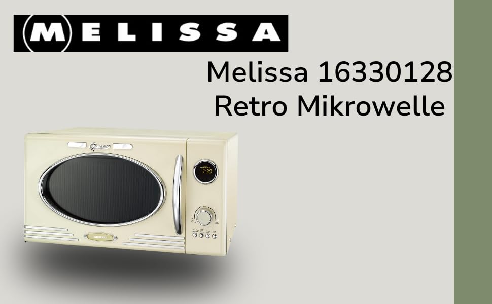 Мікрохвильова піч Melissa Retro 16330129 – 23 літри, 1000 Вт, з грилем, металевий колір
