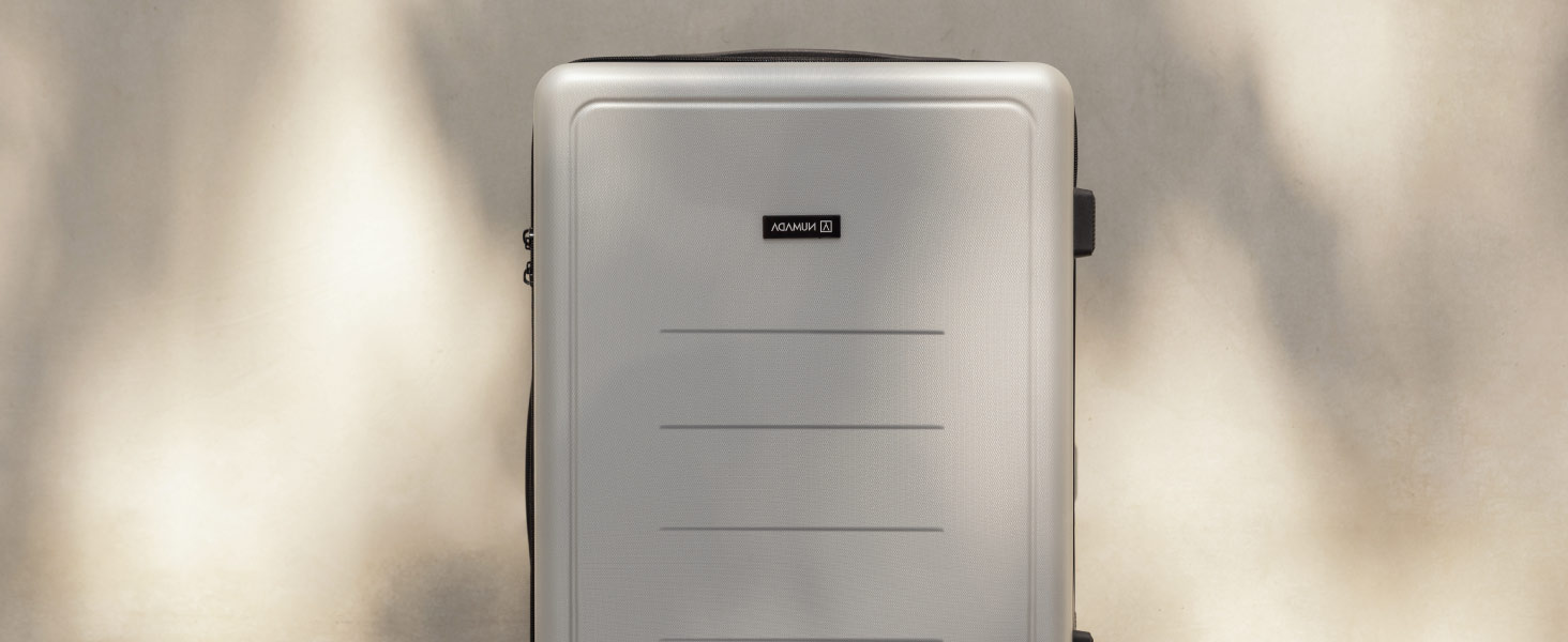 Чемодан ручної поклажі NUMADA PackPro T20 (56x37x22cm) з TSA-замком та 4 колесами. Жорсткий корпус, внутрішні відділення, світло, міцний (Сірий)