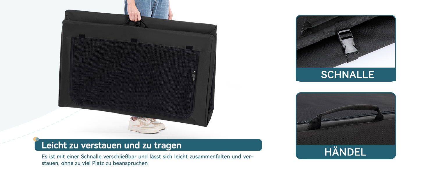 Клітка для собак Petsfit, велика, розкладна, чорна, 90x61x58 см, з підстилкою