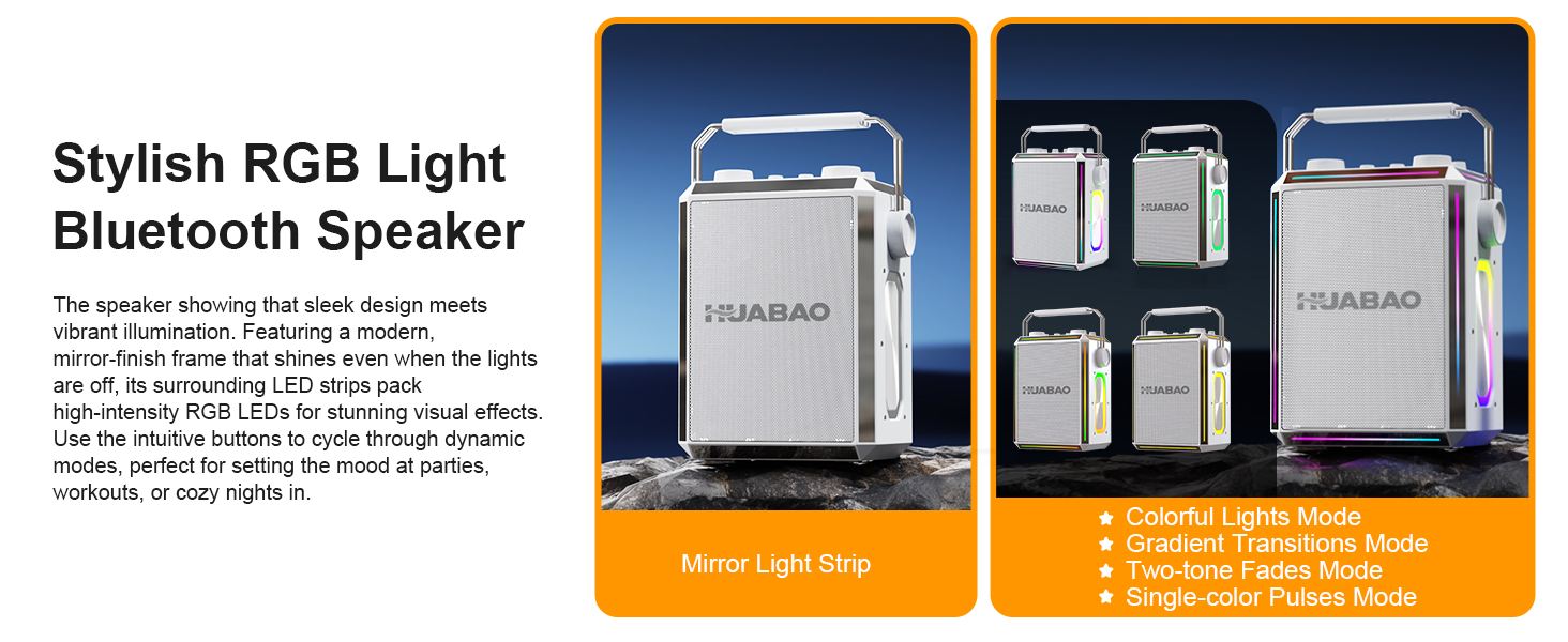 Портативна Bluetooth-колонка караоке з 2 бездротовими мікрофонами, RGB-підсвічуванням, регулюванням високих та низьких частот, ефектами голосу, AUX/USB/TF/OTG, 6,5 мм роз'єм, для вечірок (біла)