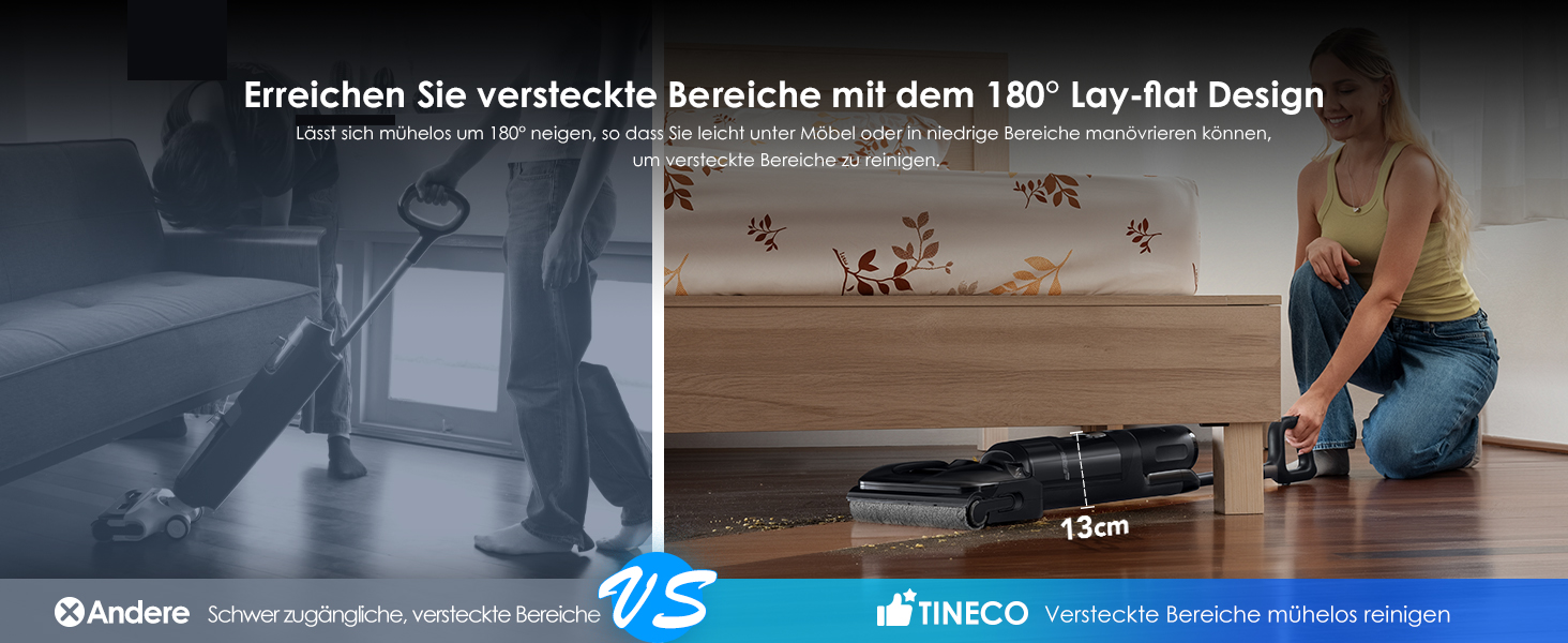 Вертикальний миючий пилосос Tineco Floor ONE S7 Stretch з функцією FlashDry та DualBlock