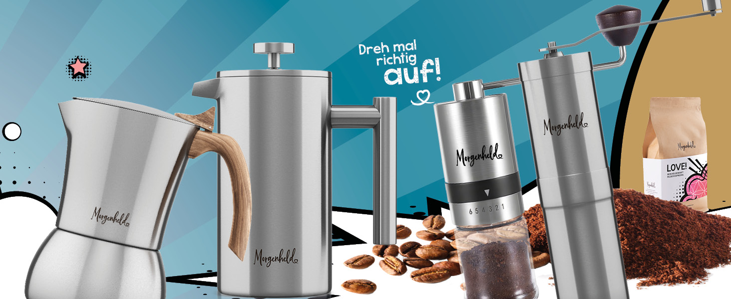 Ручна кавомолка з нержавіючої сталі з керамічним жорном для еспресо та приготування кави на природі