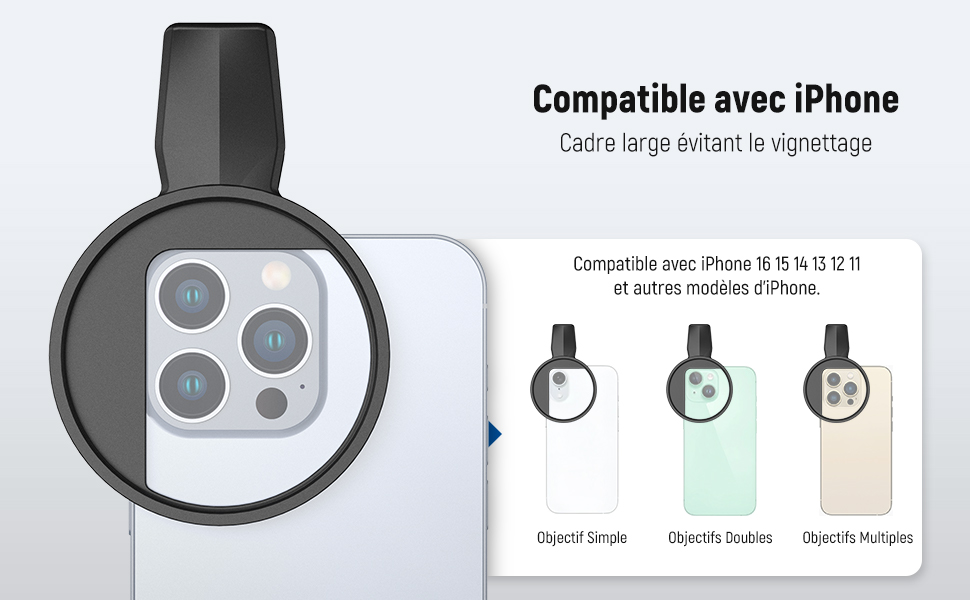 NEEWER 67mm Кліп-он CPL фільтр для смартфонів: поляризаційний фільтр для об'єктивів, фотозйомка, сумісний з Samsung Galaxy S25 Ultra, Google Pixel, Huawei, Xiaomi, iPhone