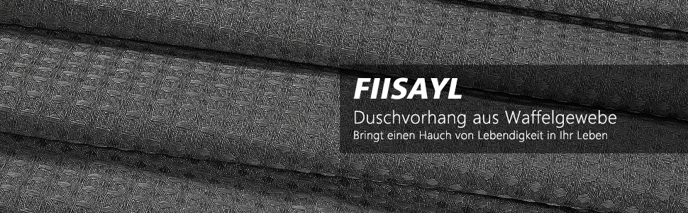 Шторка для душу Waffel з магнітами, текстиль, поліестер, 183x183 см (зелена)