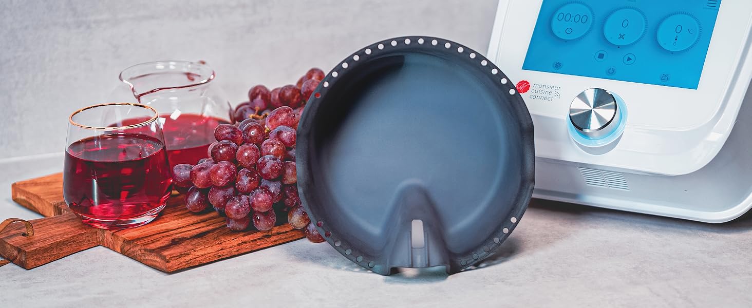 Пароварка-прес для соку Simsafix для кухонних комбайнів Monsieur Cuisine Smart, Connect і Trend – соковижималка-пароварка для MC, універсальна насадка, зроблено в Німеччині
