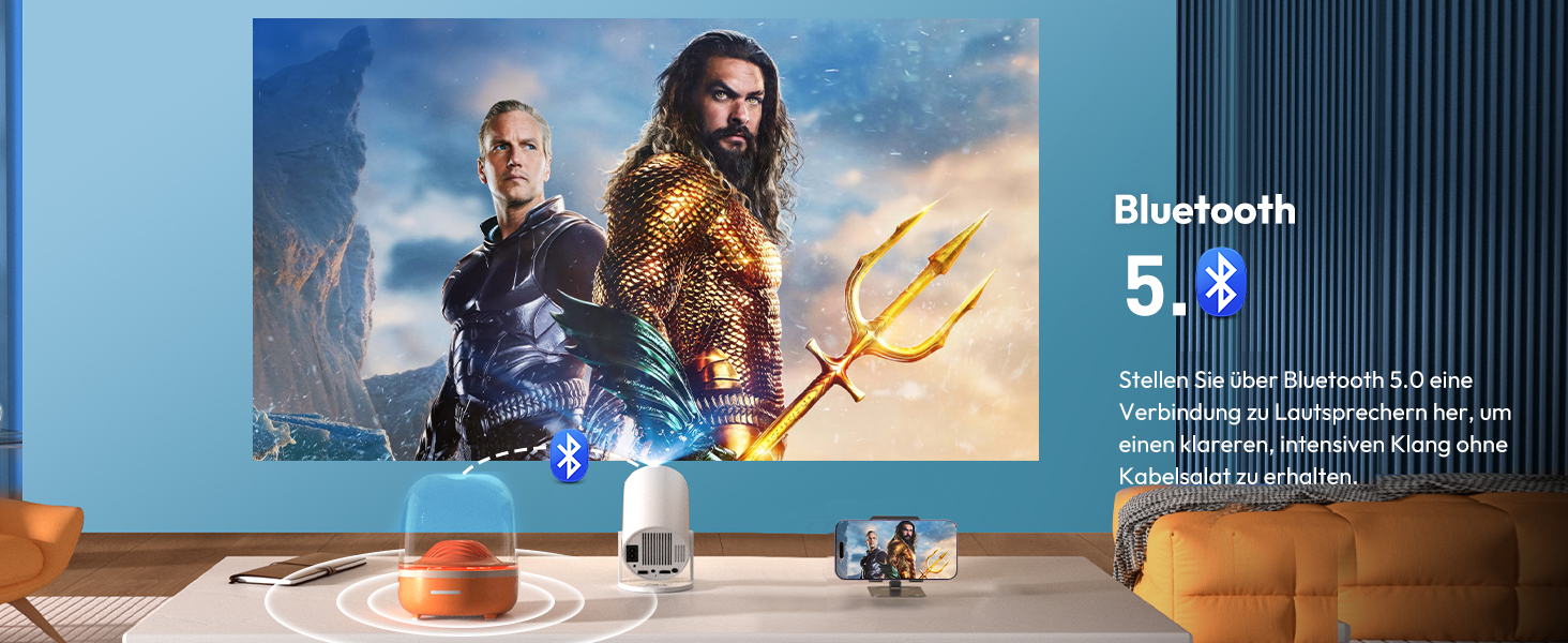 Портативний проєктор Xgody Gimbal 3 New: 12000 Люмен, Android 11.0, WiFi 6, Bluetooth, Auto Keystone, 720P HD (Підтримка 4K 1080P)