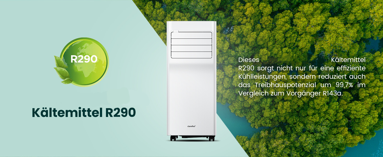 Мобільний кондиціонер Comfee Breezy Cool Pro 2.0, 7000 BTU (2.0kW), охолодження, вентиляція, осушення, керування через додаток, для кімнат до 68м³