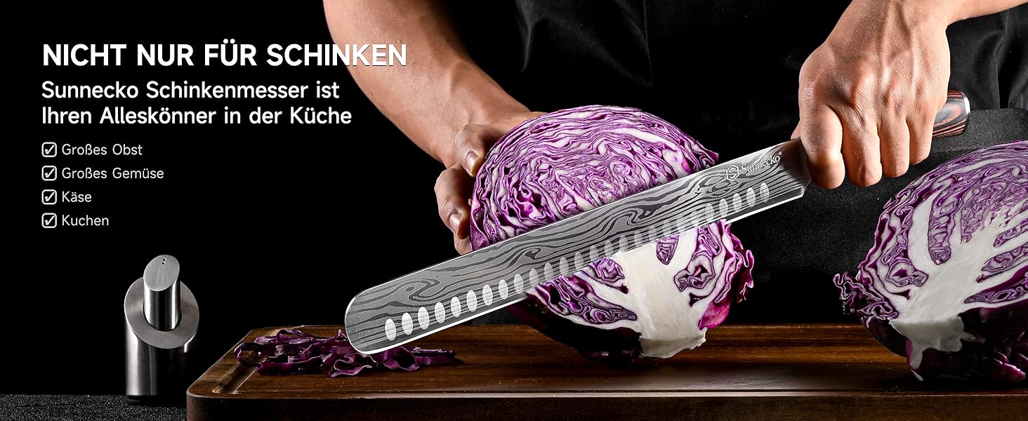 Ніж Sunnecko для овочів та фруктів 9 см: універсальний кухонний ніж з нержавіючої сталі з ергономічною ручкою