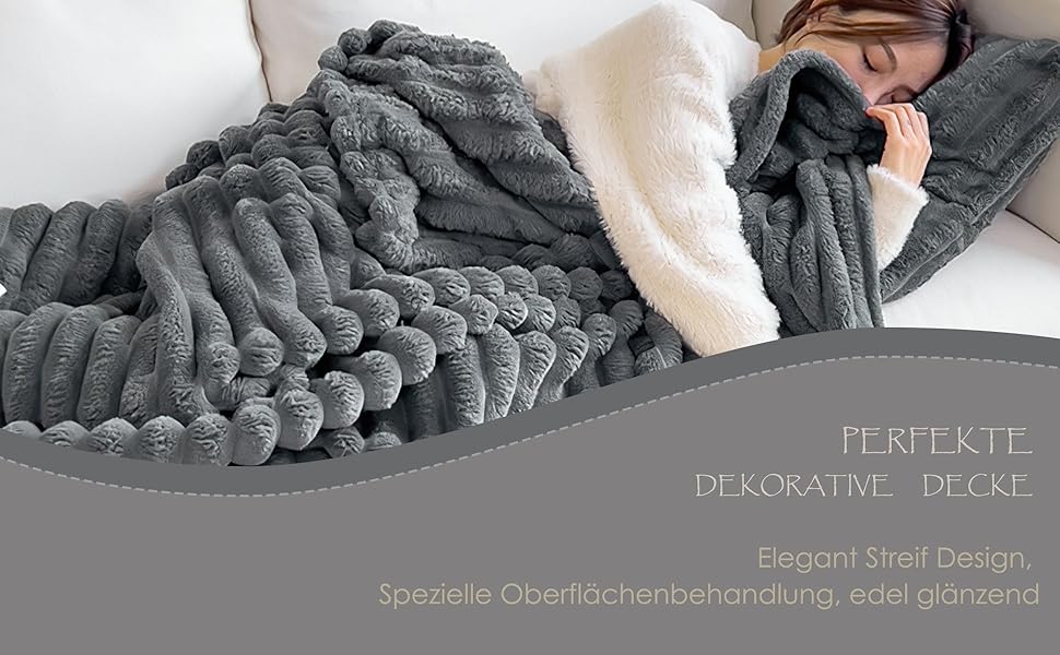 Тепла фланелева ковдра 150x200 см - м'яка ковдра на ліжко та диван, ідеальний подарунок для мами, дружини та подруги (темно-сірий)