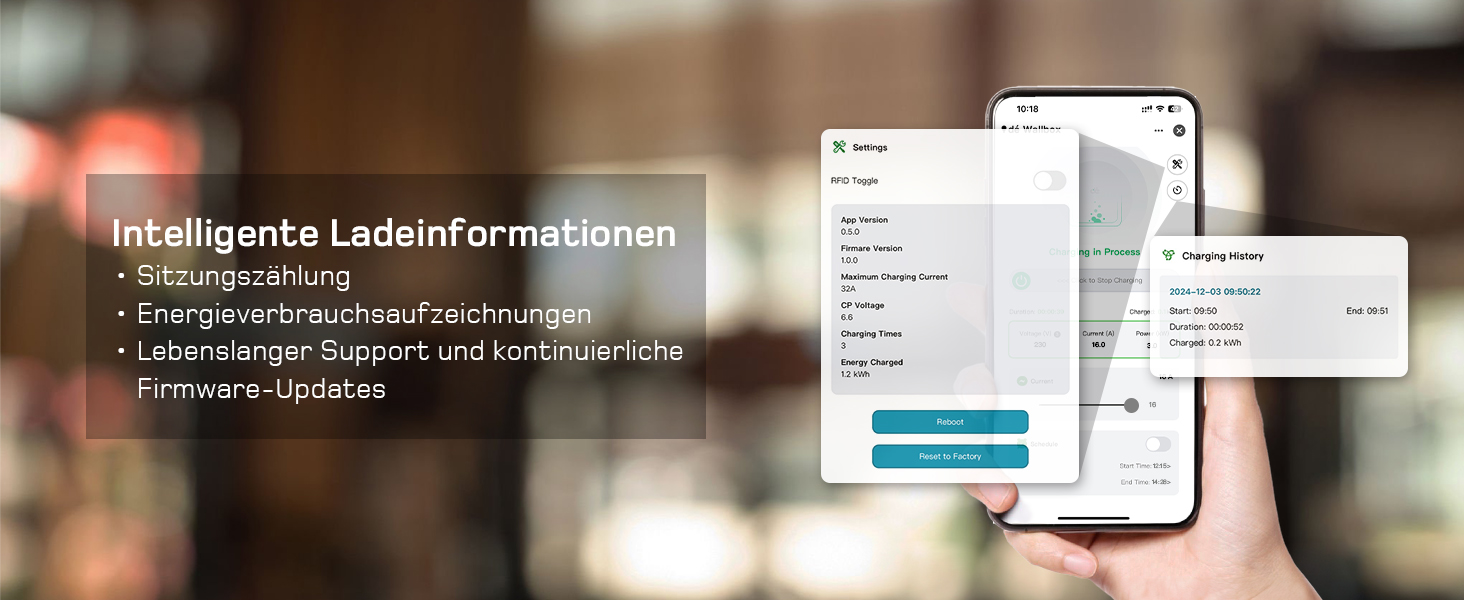 Кабель для зарядки електромобіля Type 2 Schuko з LCD дисплеєм, 3.7kW, 7м, 6-16A, 1-фазний, чорний