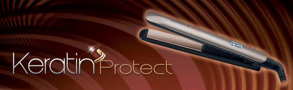 Випрямляч для волосся Remington S8540 Keratin з керамічним покриттям, LCD-дисплей, 10 температурних режимів, чорний, 110 мм