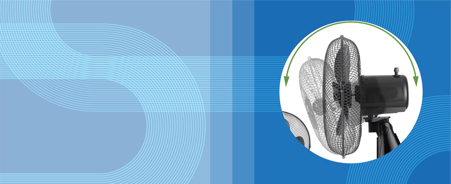 Настільний вентилятор тихий 20W, діаметр 28 см, з осциляцією, 2 швидкості, регульована висота, для спальні/офісу, підлоговий, альтернатива кондиціонеру