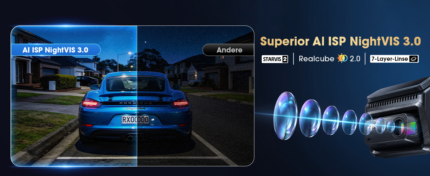 Автомобільний відеореєстратор DDPAI Z60 Master 4K+2K, передня та задня камери, Sony STARVIS2 IMX678, Dual HDR, 5G WiFi6, GPS, 3