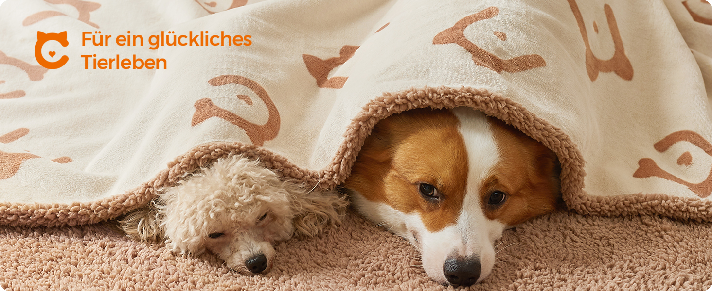 Водонепроникний коврик для собак Feandrea, Sherpa Fleece, 152 x 127 см, XL, для собак та котів, захист дивану, машинне прання, бежевий