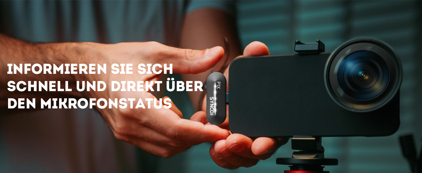 Бездротовий мікрофон-петличка SYNCO P2ST для iPhone 15/16/17 та Android (USB-C, HiFi, з чохлом для зарядки)