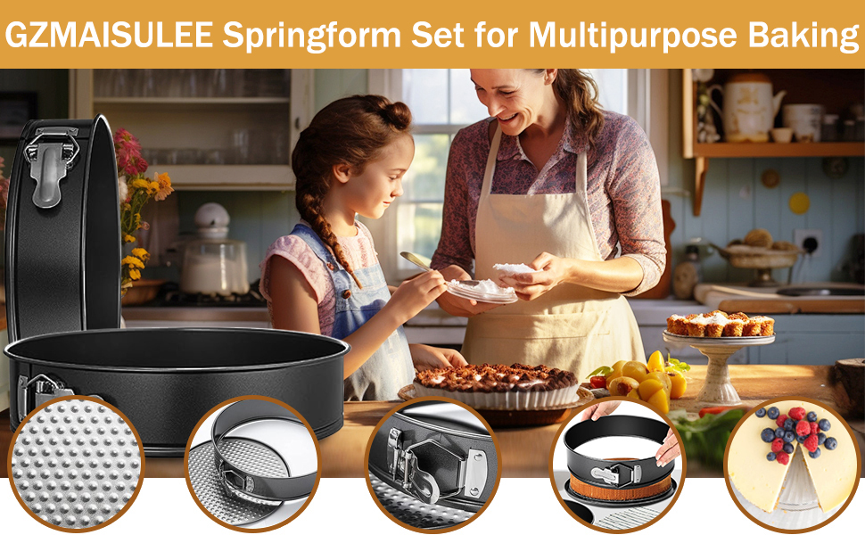 Форма для випічки Springform 22 см з плоским дном, кругла, з антипригарним покриттям, чорна