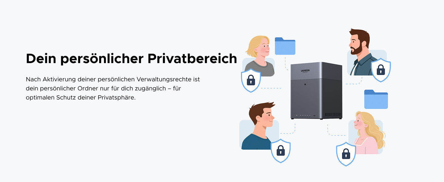 NAS UGREEN NASync DH4300 Plus: 2 відсіки, NFC, 4GB RAM, 1GbE LAN, для дому