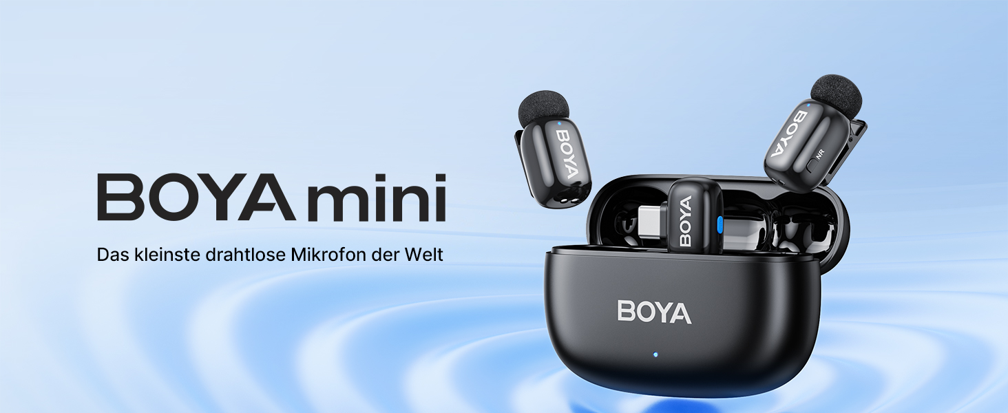 BOYA MINI 2 - Бездротовий мікрофон-лавал'єр для iPhone, Android, Vlogging, YouTube, Streaming. Чорний (2TX+1RX, Type-C)