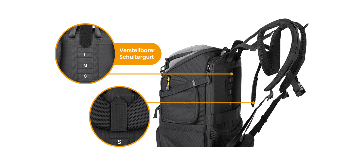 Рюкзак для камери Tarion HX-XL, 2-в-1, чорний, сірий, водонепроникний, з відділенням для ноутбука 15,6 дюймів