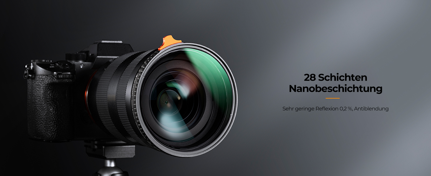 Фільтр нейтральної сірої ND K&F Concept Nano-X True Color Variabler 55mm (ND2-32, 1-5 ступенів)