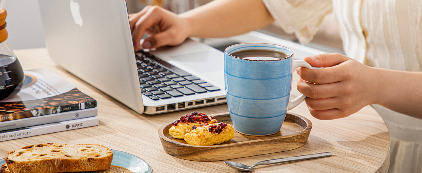 Набір чашок Vancasso Bonita, 6 шт., 350 мл, блакитний, кераміка