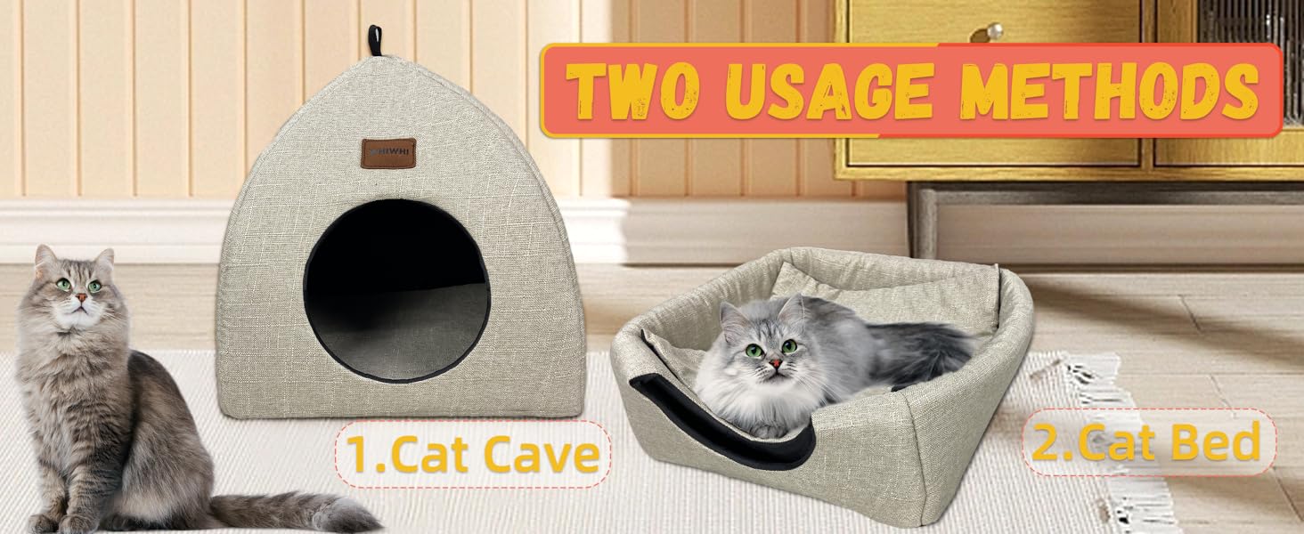 Будиночок для котів Katzenhöhle з подушкою, 40x40x35 см, сірий (M)