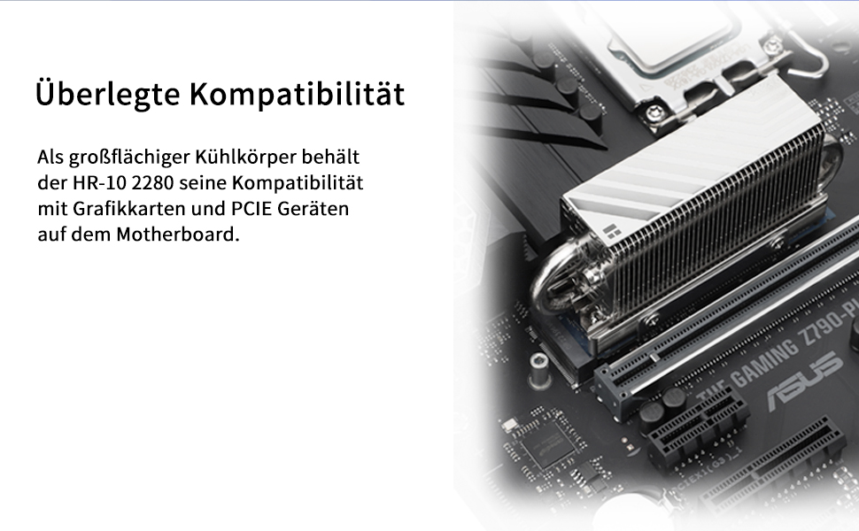 Охолоджувач SSD Thermalright HR10 2280: Радіатор з 2 мідними тепловими трубами, з термопадом, для високої продуктивності