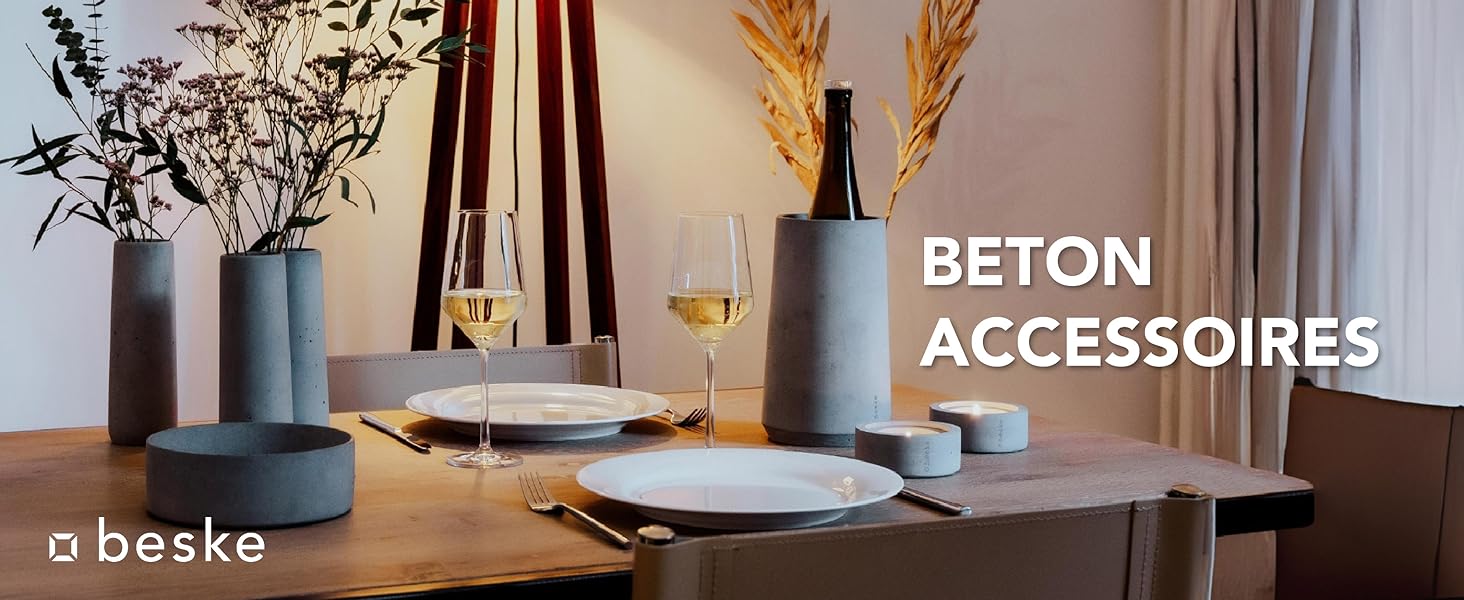 Concrete Wine Cooler 'Eiskar' - Handmade in Germany | Holds Bottles up to 3.7