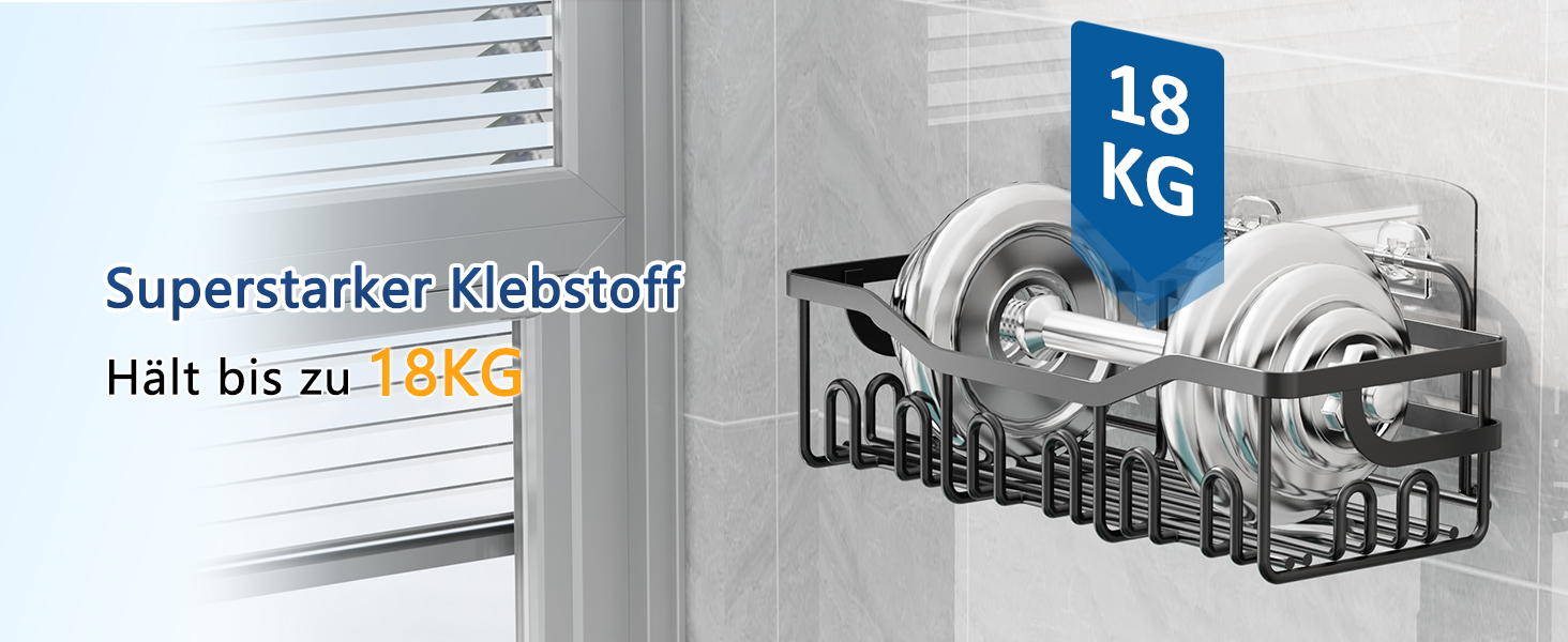 Набір з 5 полиць для душу без свердління, чорний колір. Органайзер для душу з 28 гачками, тримачем для пасти та 2 мильницею. Підходить для шампуню та інших аксесуарів для ванної кімнати.