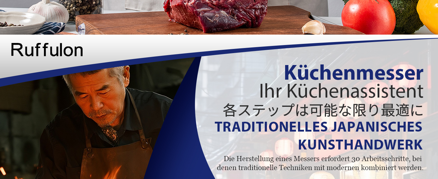 Японський кухонний ніж Ruffulon: високоякісний ніж із нержавіючої сталі для професійних кухарів