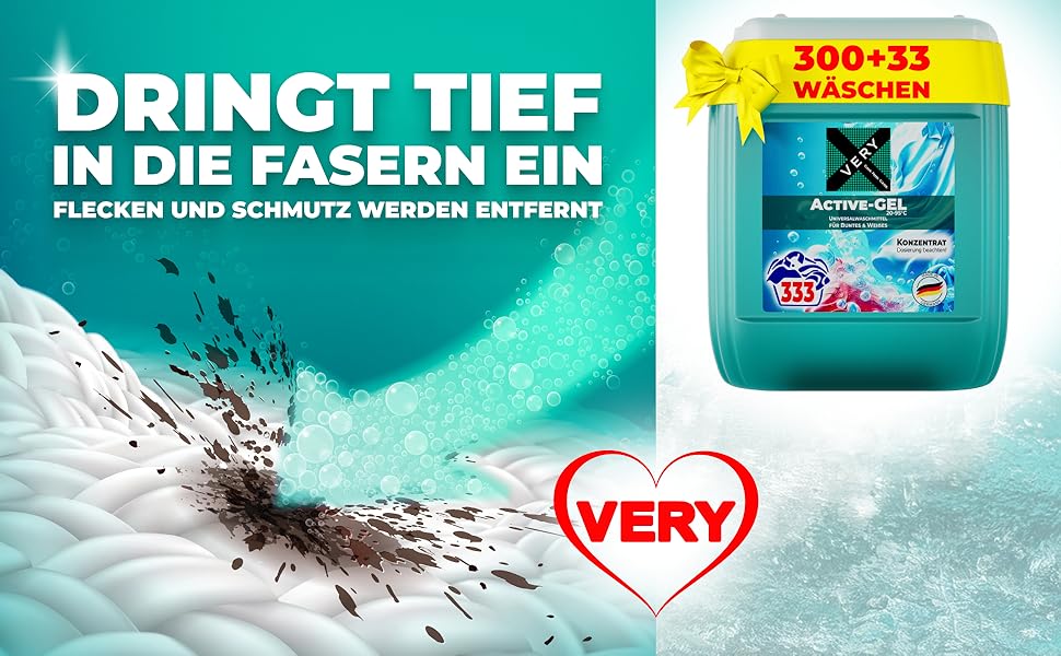 Універсальний рідкий засіб для прання VERY® Gel, 10 л, каністра