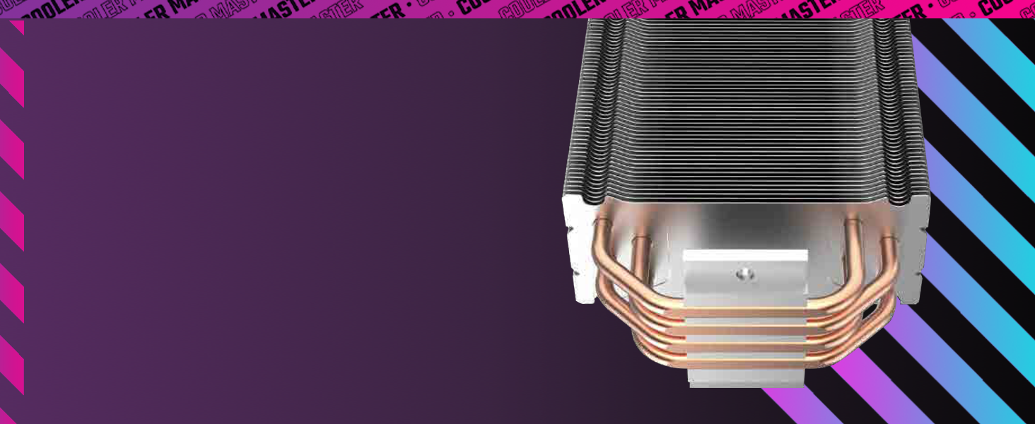 Охолоджувач CPU Cooler Master Hyper 212 LED Turbo ARGB з підтримкою LGA1700, 4 теплові трубки, RGB-вентилятор SF120R
