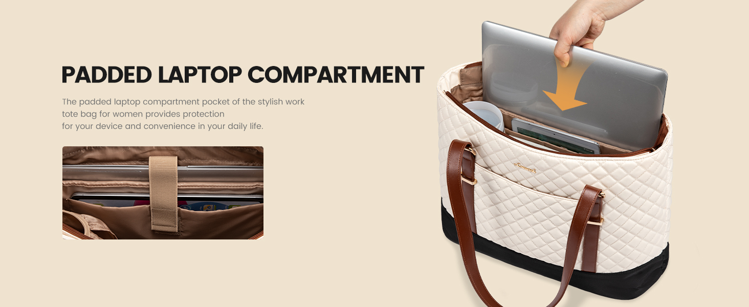 Сумка для ноутбука LOVEVOOK 15.6 дюймів, жіноча, універсальна, водонепроникна, для офісу, навчання, світло-бежева/рожева