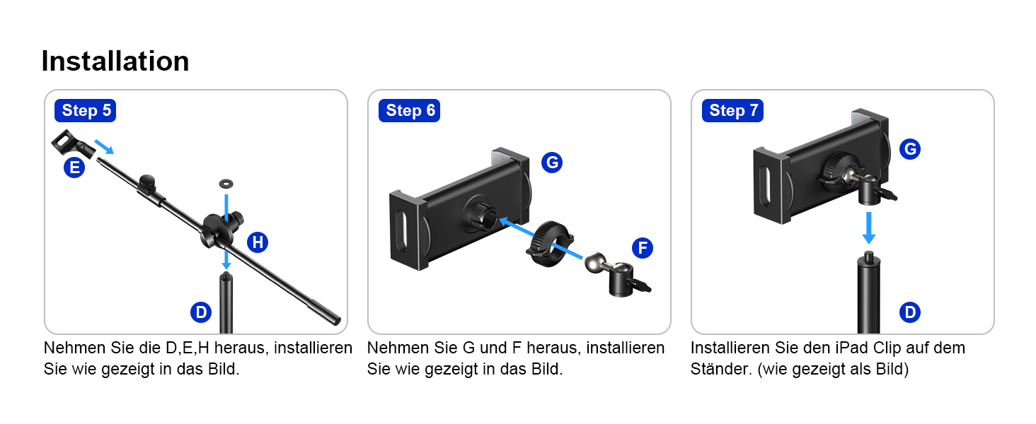 Підставка для мікрофона Aokeo з регульованою стійкою, чохол, тримач для планшету, для співу та запису голосу