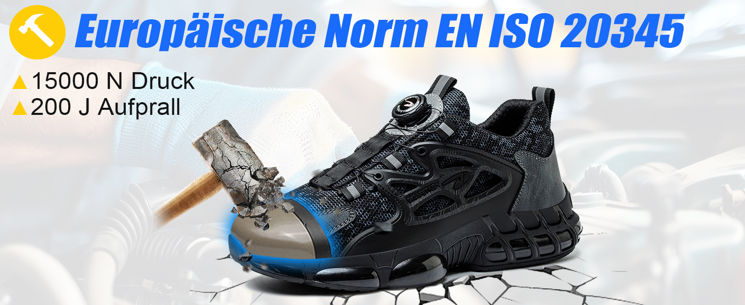 Робочі черевики безпеки для чоловіків та жінок. Спортивні, легкі, антипрокольні, антиударні. Розміри 38-41 EU, колір чорний