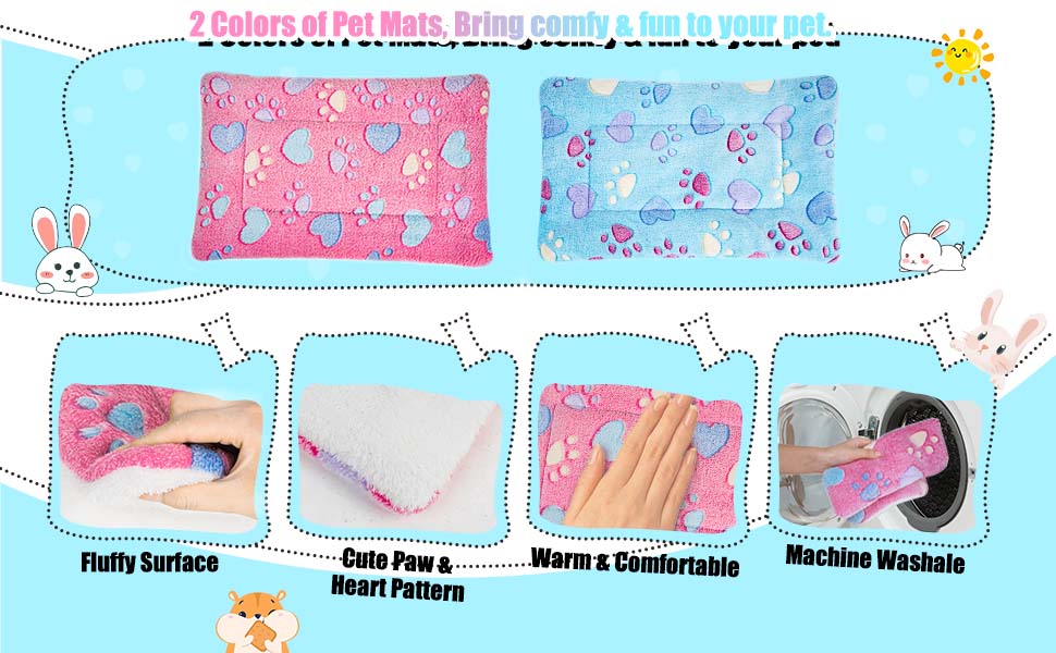 М'яке ліжко-матрац для собак та котів MICOOYO, 69x52 см, рожевий