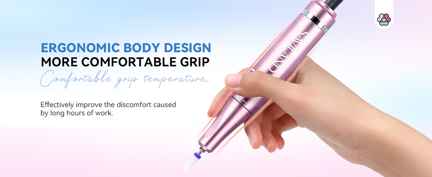 Електрична фрезер для нігтів Saviland 40000 об/хв, 12 в 1, професійний манікюр/педикюр, 4000mAh, USB, портативна, з набором фрезерних насадок, градієнтний колір