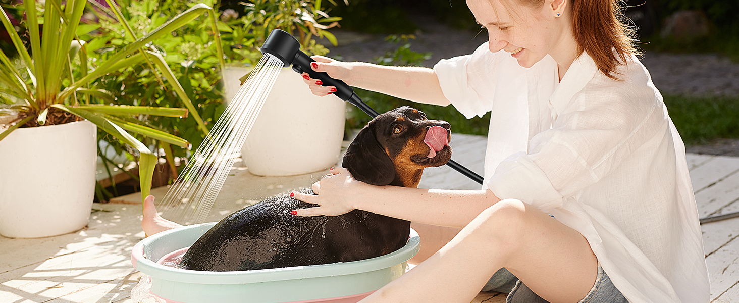 Митрікс Душ для кемпінгу портативний, 8000mAh з індикатором температури, 19 л, складаний відро, для кемпінгу, подорожей, саду, піших прогулянок, миття авто (чорний)