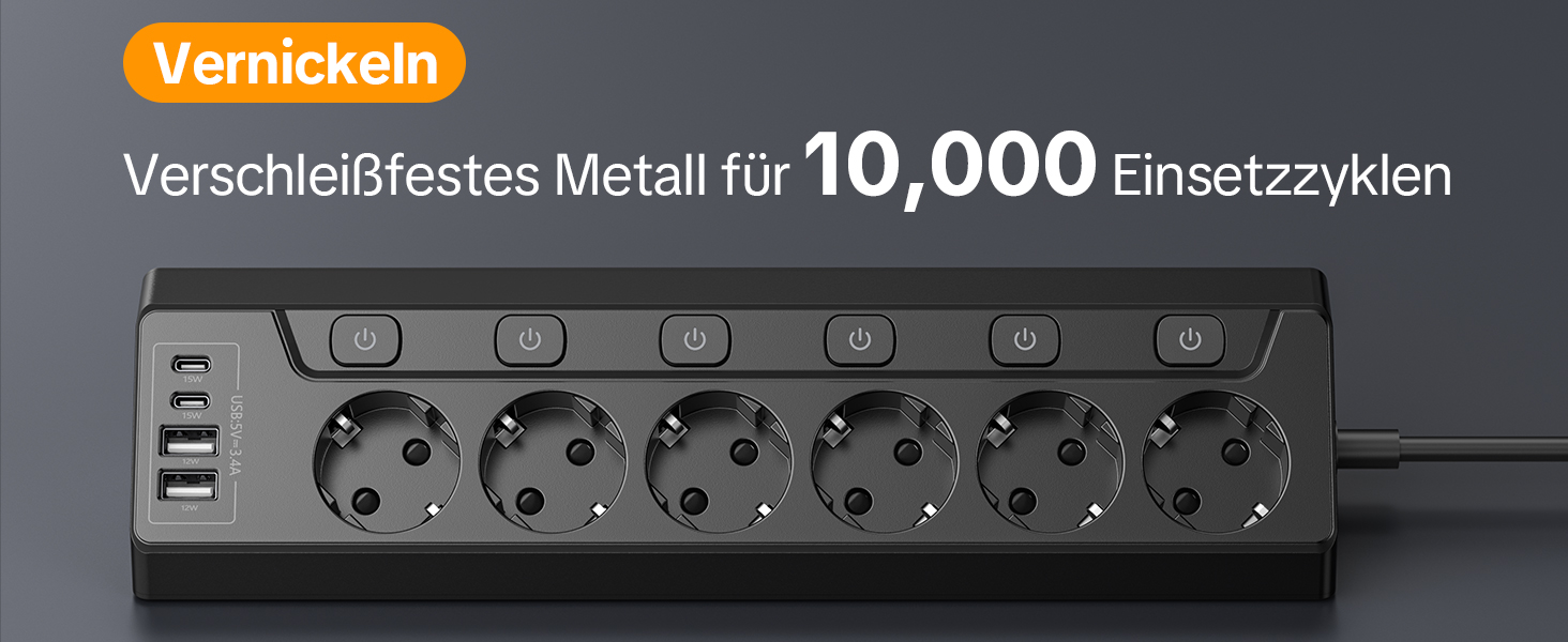 Мережевий фільтр 5-портовий з USB та LED, чорний. Розподільник розеток на стіл, для дому, кухні. Можливість настінного монтажу.