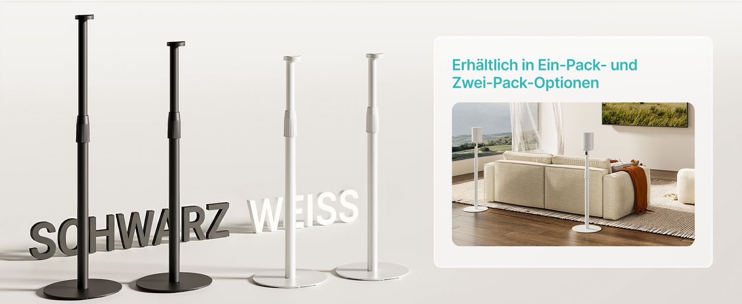 Підставка для динаміків з регулюванням висоти, сумісна з SONOS Era 300 та Era 100, білий, 2 шт.