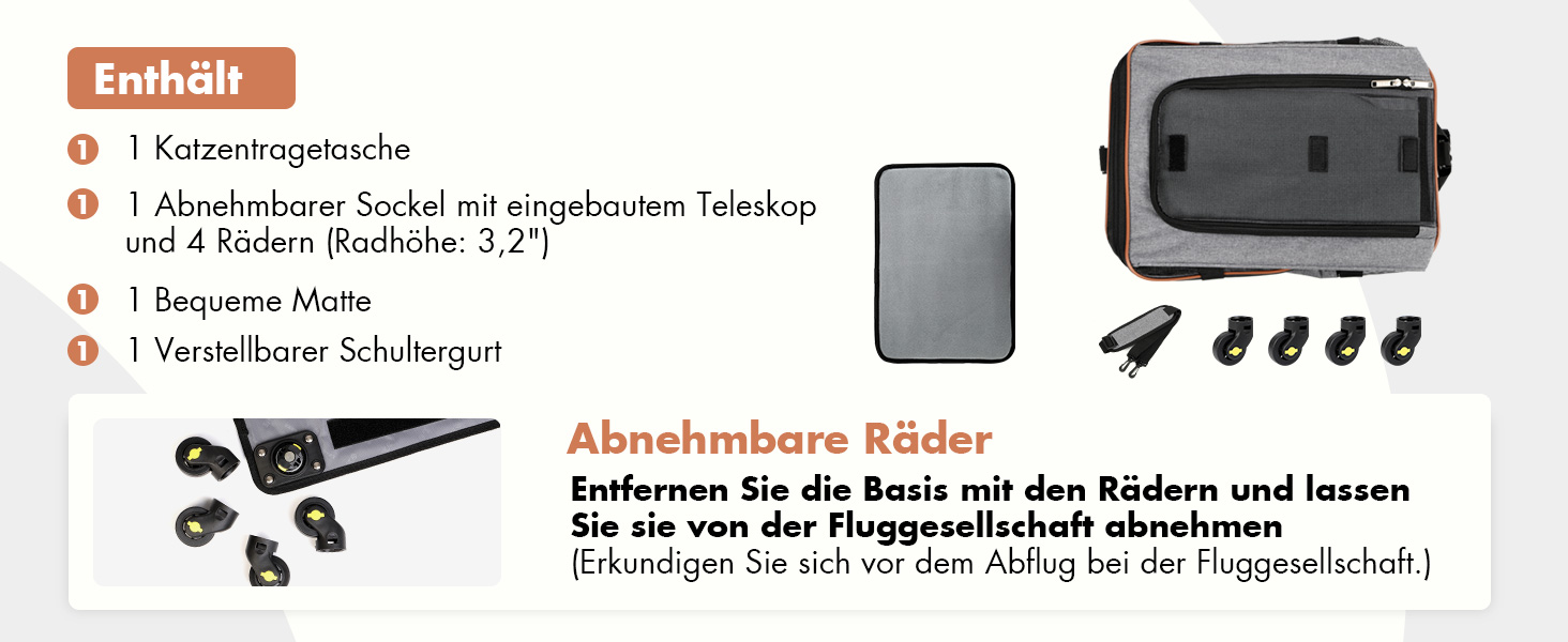 Транспортна переноска для собак та котів з колесами, сірого кольору. З телескопічною ручкою та ременем на плече.