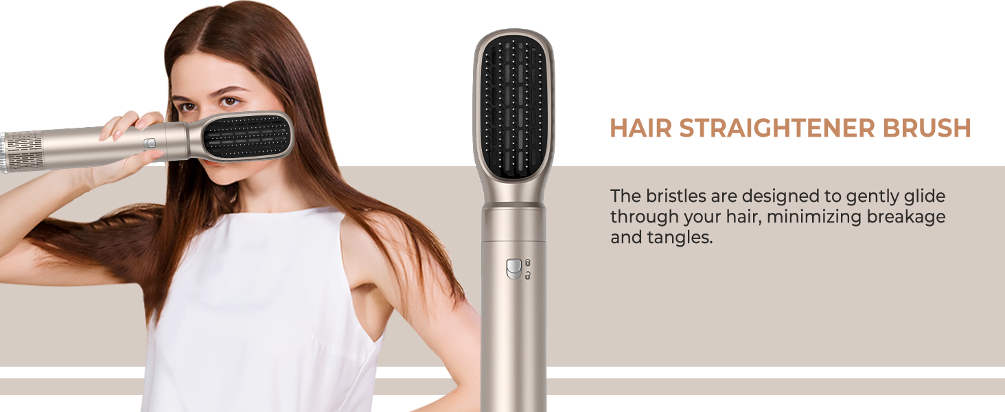 Фен-щітка 5-в-1 Airstyler Pro 1000W з іонізацією, 60000 обертів, для створення локонів та об'єму, сріблястий