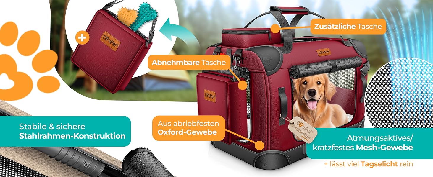 Транспортна переноска для собак та котів M 60x42x44см | Переноска для тварин, складана | З мискою та плечовим ременем | Для котів та собак, антрацит