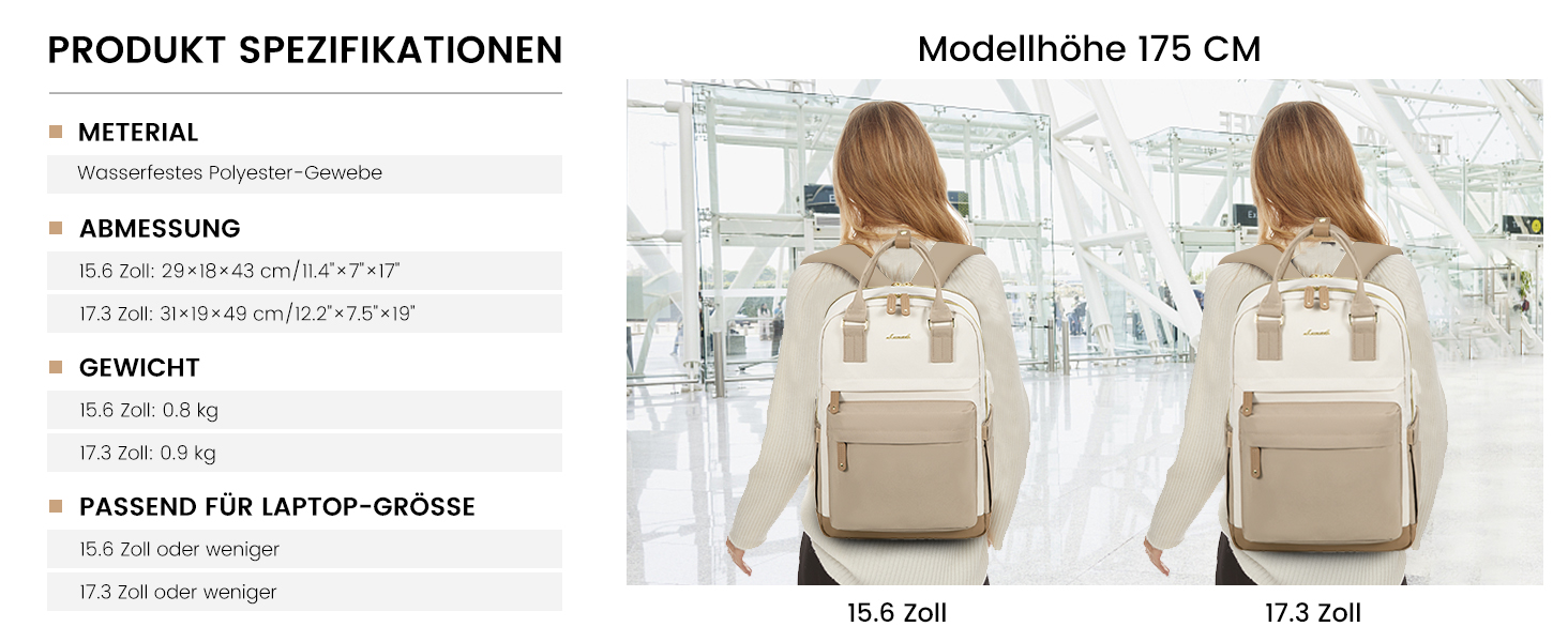 LOVEVOOK Рюкзак для жінок, 15.6